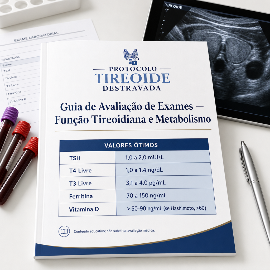 Mockup do Guia para Decifrar seus Exames